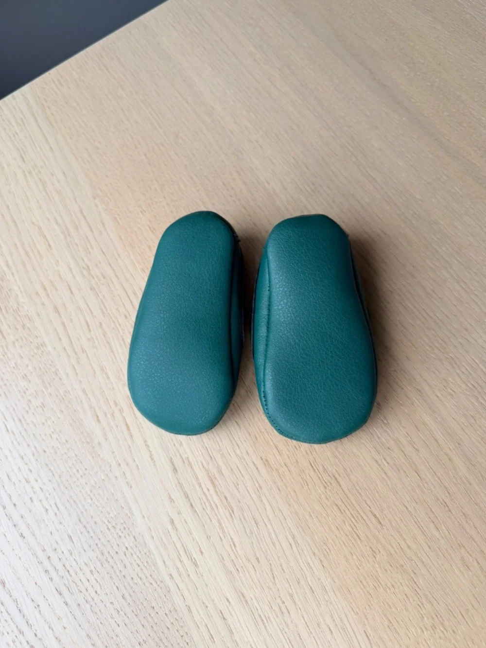 Baby Driving loafers- green leather, Janie and Jack; 3-6 months;